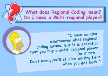 I have no idea whatsoever what regional coding means. But it is essential that you buy a multi-regional [DVD] player.