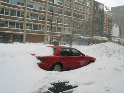 car in snowdrift