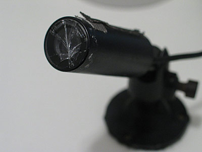 shattered webcam