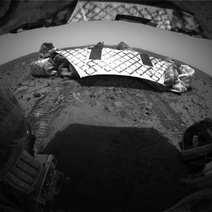 Spirit on Mars, the rover looks back
